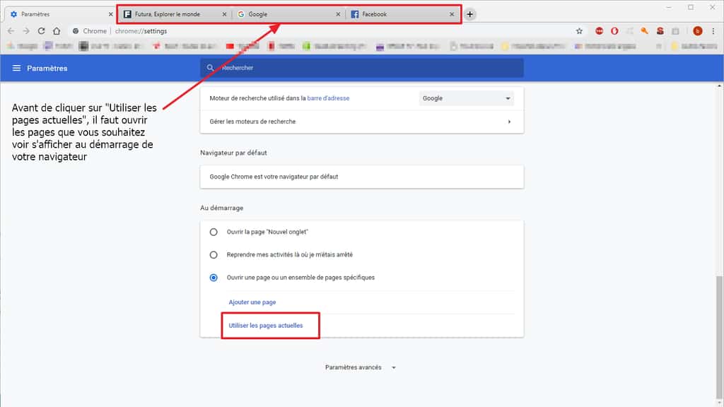Google Chrome : comment personnaliser sa page de démarrage